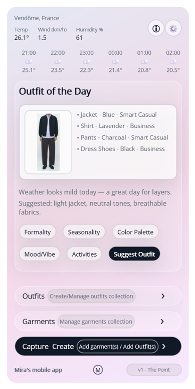 Mira app preview